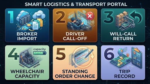 Six scripted demo scenarios for comparing NEMT dispatch software